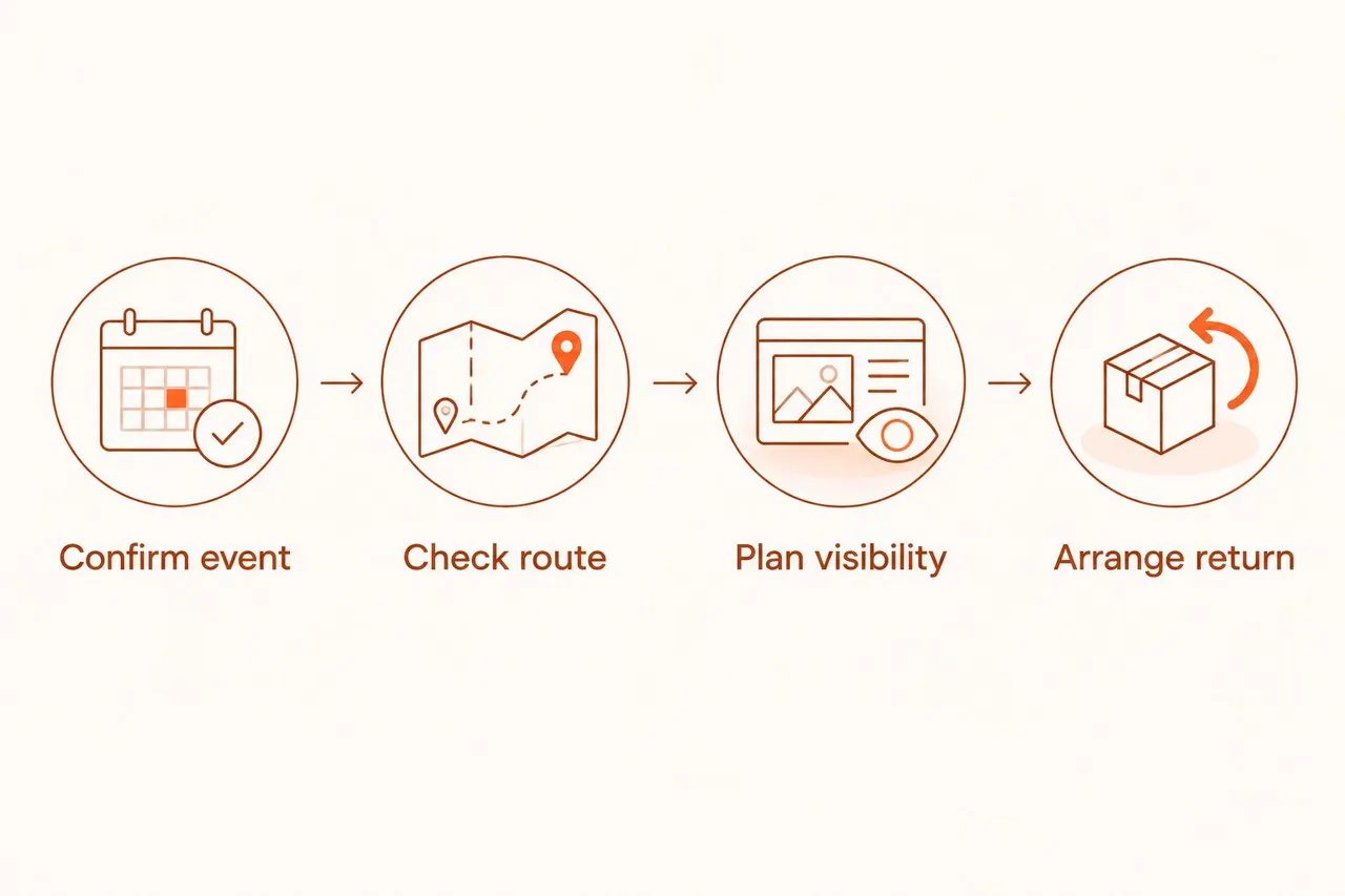Four checks for a night run: event, route, visibility and return travel